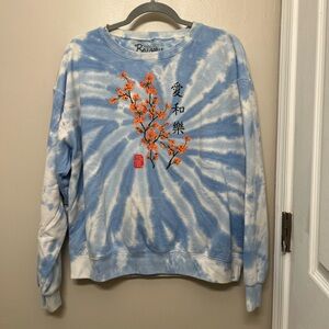 Bowery Supply Co. Blue Tie-Dye Sweater